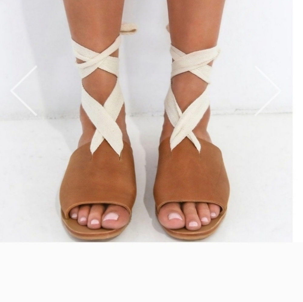 St. Agni Otego slide leather sandles